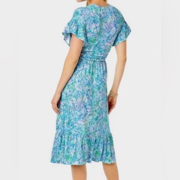 NWT Lilly Pulitzer Women’s Medium Juliet Ruffle Midi Dress - Picture 15 of 15